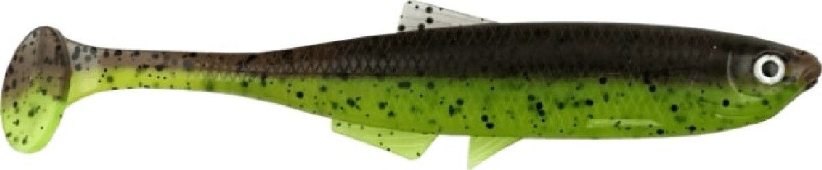 LMAB KØFI Bleak Shad 12 cm 4st. Green Pumpkin/ Chartreuse LMAB KØFI Bleak Shad 12 cm 4st. Green Pumpkin/ Chartreuse
