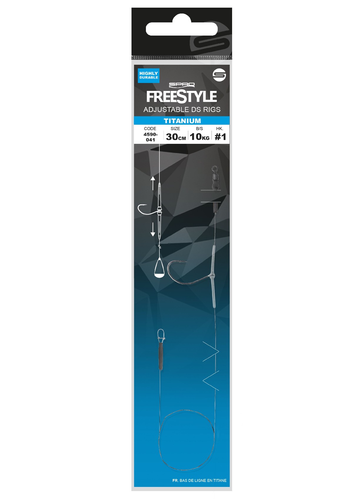 Spro Freestyle Titanium Adjustable DS Rig 0.40 mm Size 4 50Cm