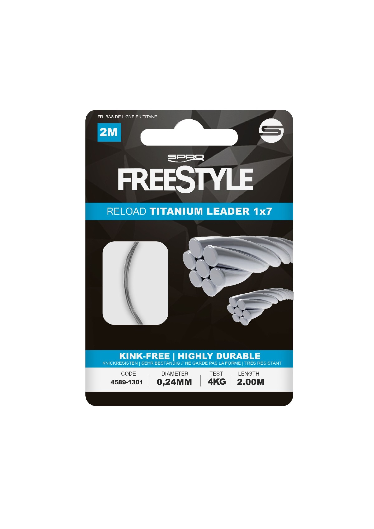 Spro Freestyle Reload Titanium Leader 2M 0,24 mm 4kg Spro Freestyle Reload Titanium Leader 2M 0,24 mm 4kg
