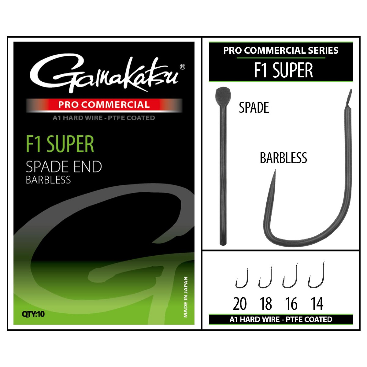 Gamakatsu Pro-C F1 Super A1 Ptfe Barbless Size 16