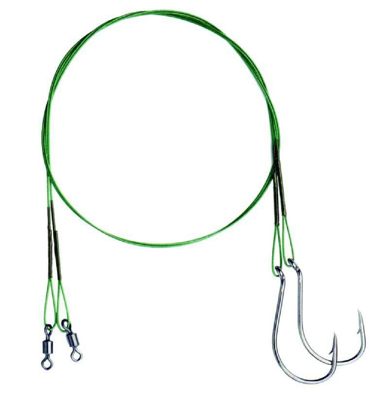 Mivardi Predator Wire Leaders 9 kg / 35cm Inc. Swivel + Single Hook
