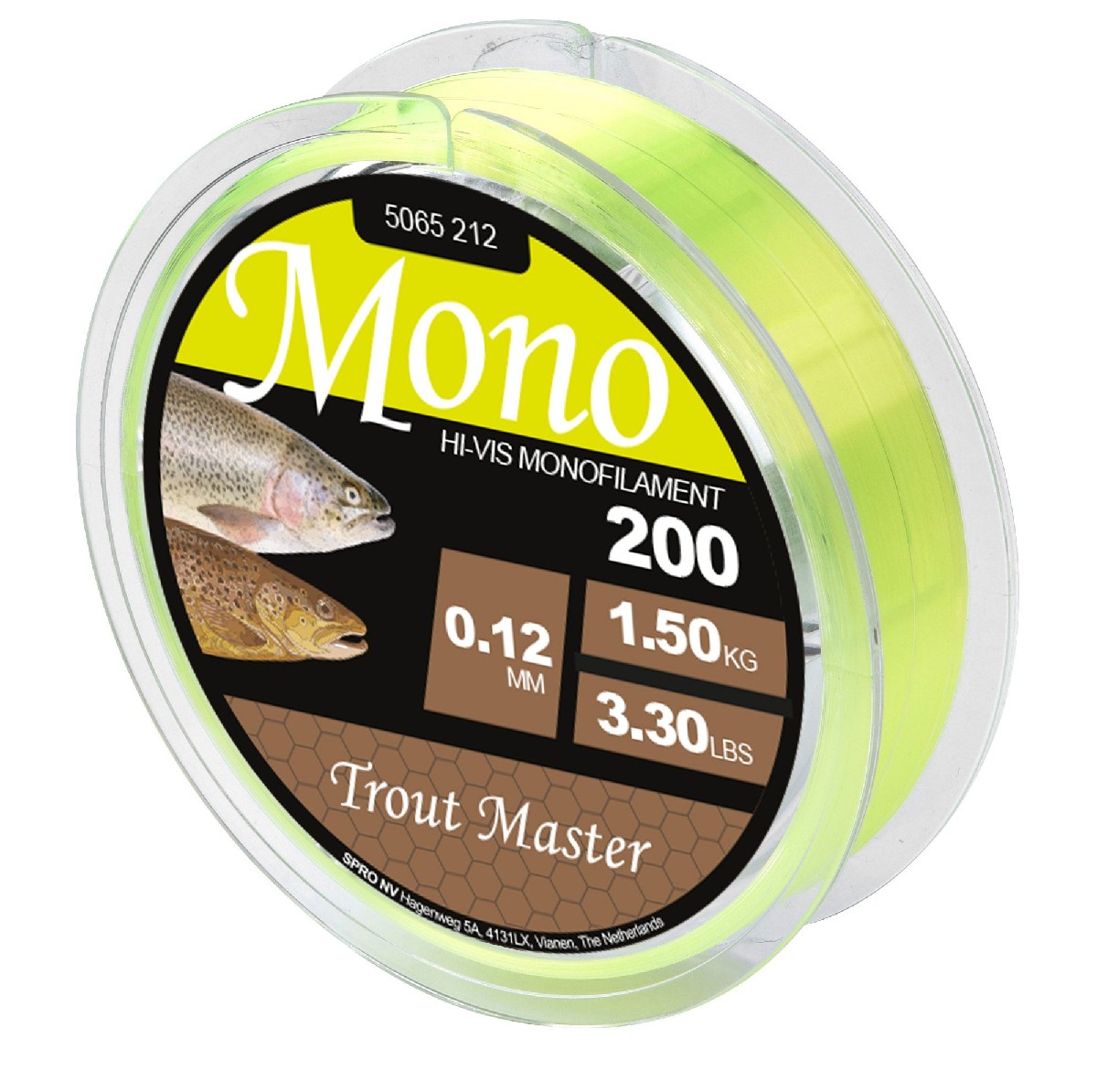 Spro Troutmaster Hi-Vis Mono Chartreuse 0.20 mm 4,2 kg 200M