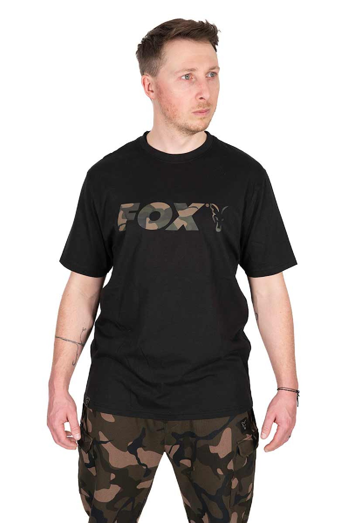 Fox Black / Camo Logo T Small