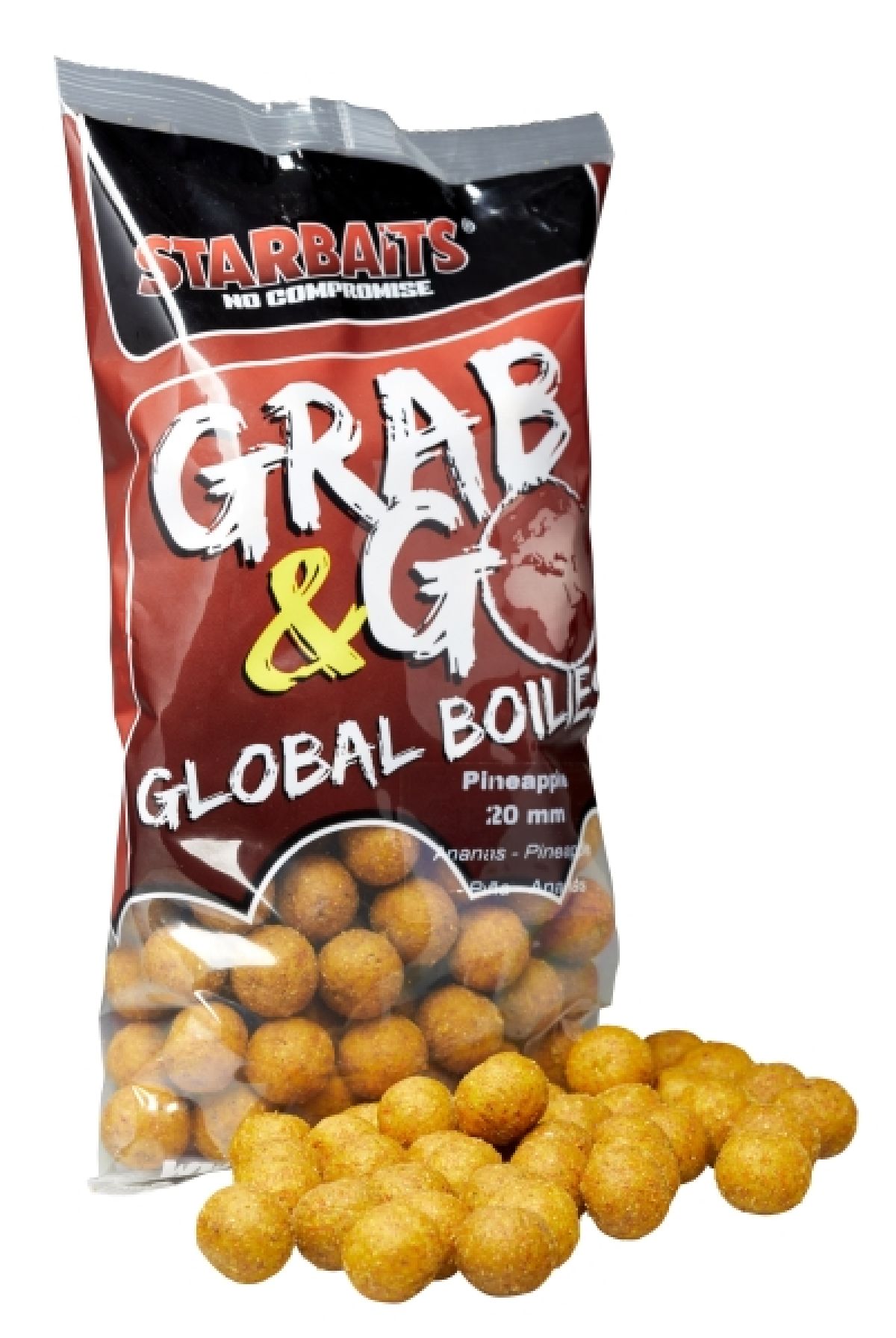Starbaits Grab & Go Global Boilies 14mm 1Kg Pineapple