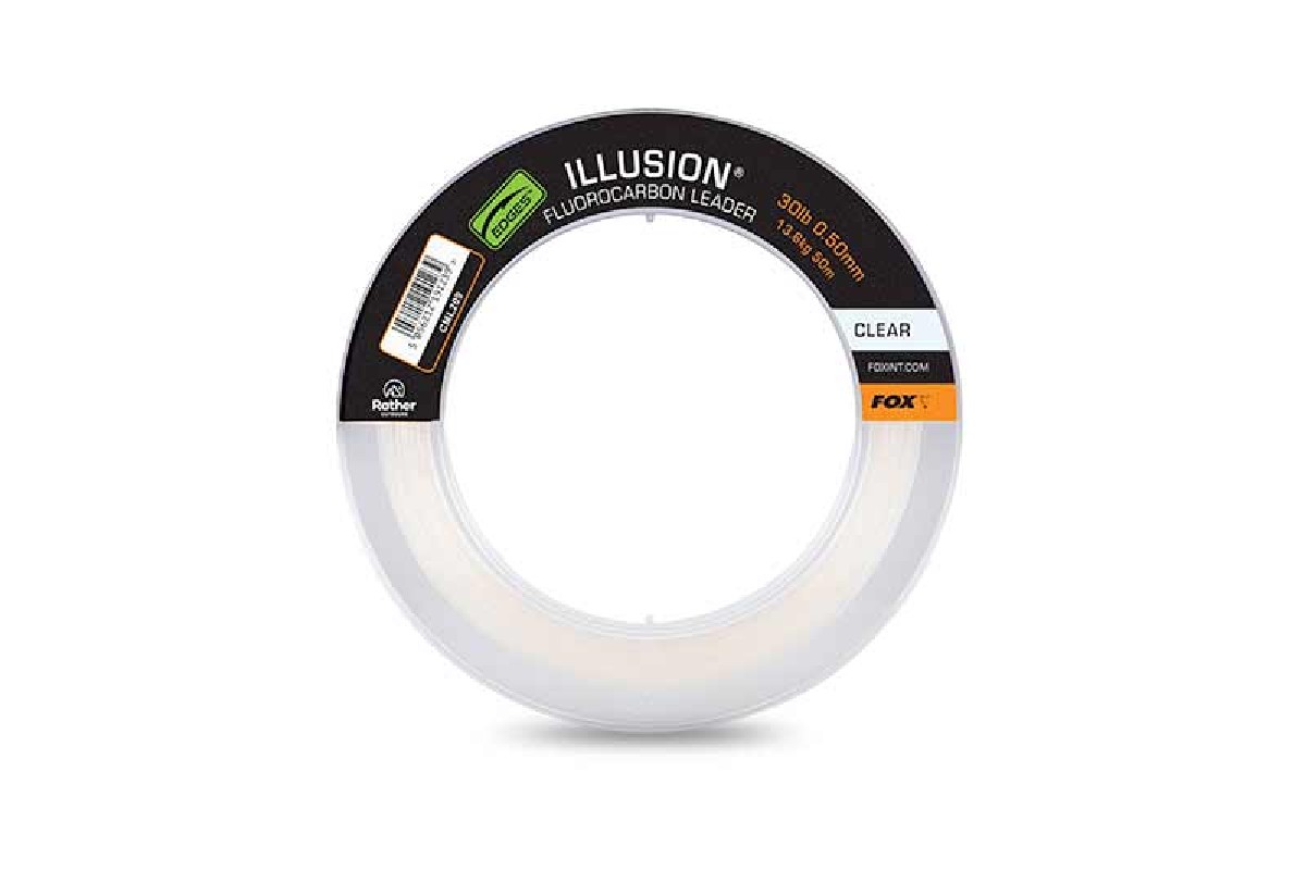 Fox Illusion Clear Fluorocarbon Leader 50m / 0.50mm / 30lb