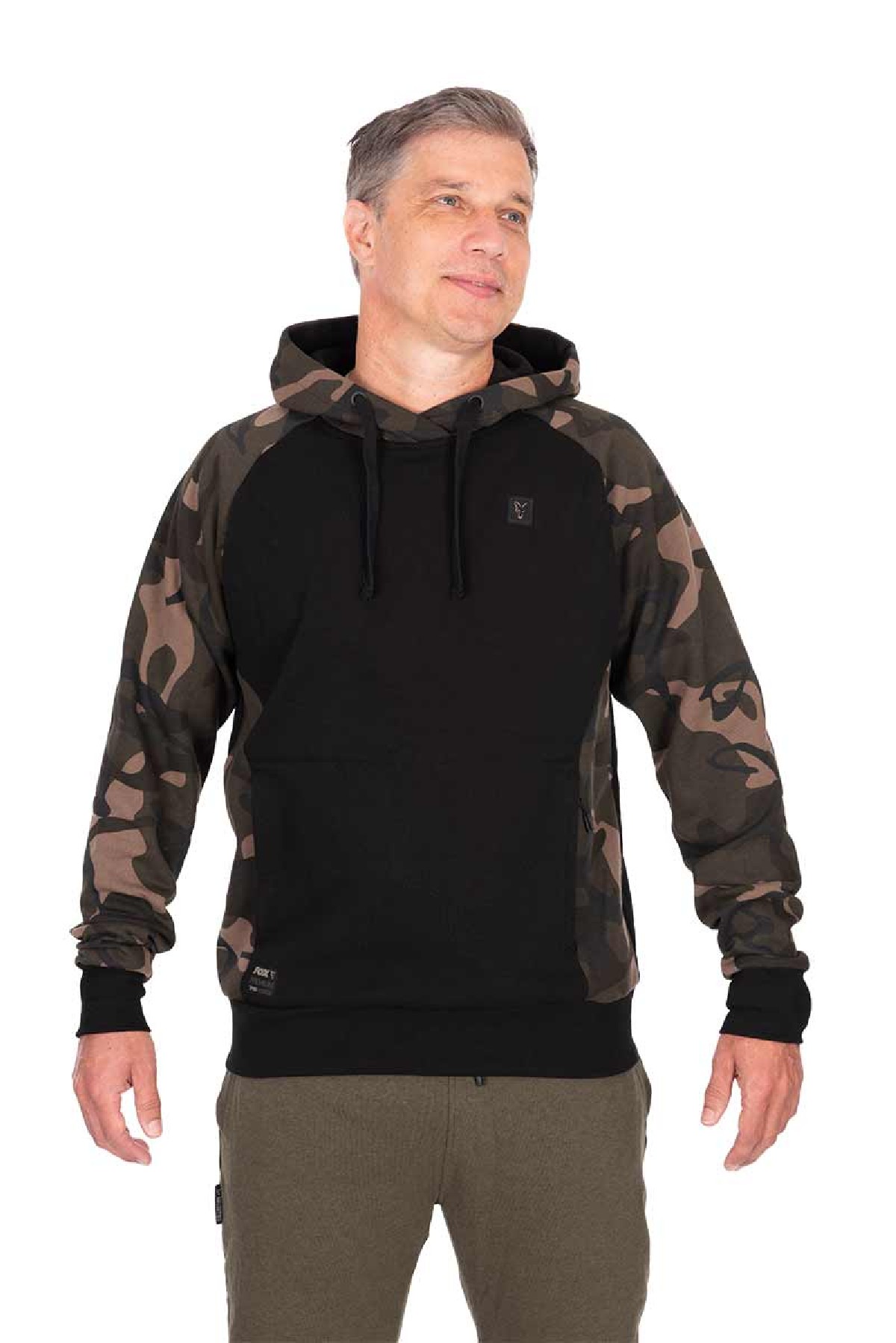 Fox Black / Camo Pullover Premium 310 Hoodie Small