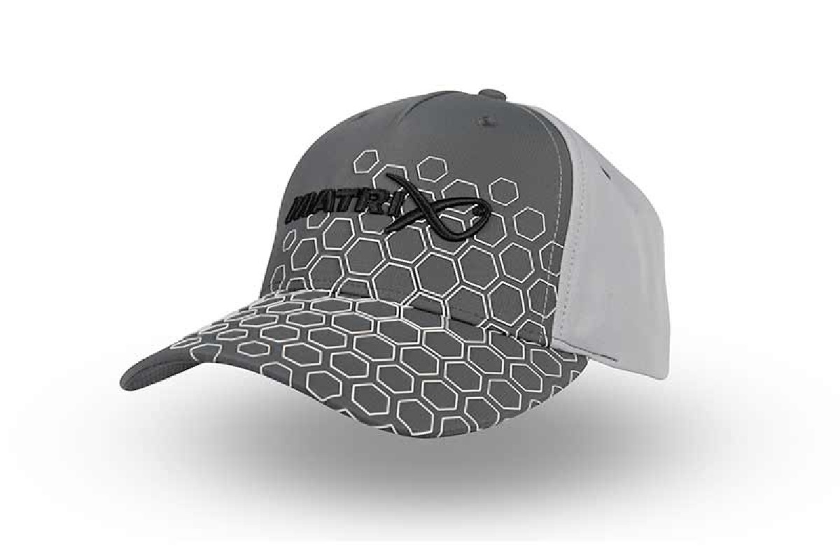 Matrix Hex Print Baseball Cap Grey