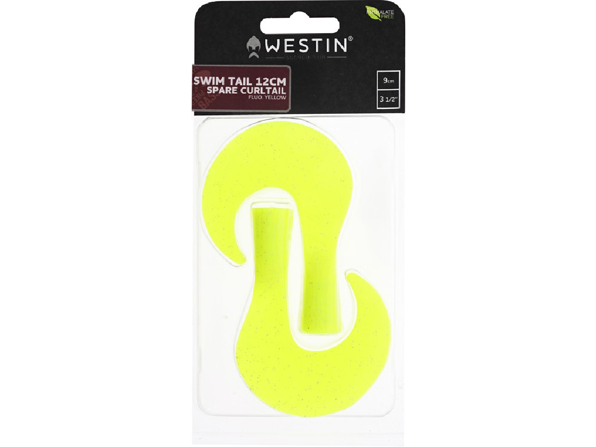 Westin Swim Tail 12cm Spare Curletail 7,5cm 2st. Fluoro Yellow