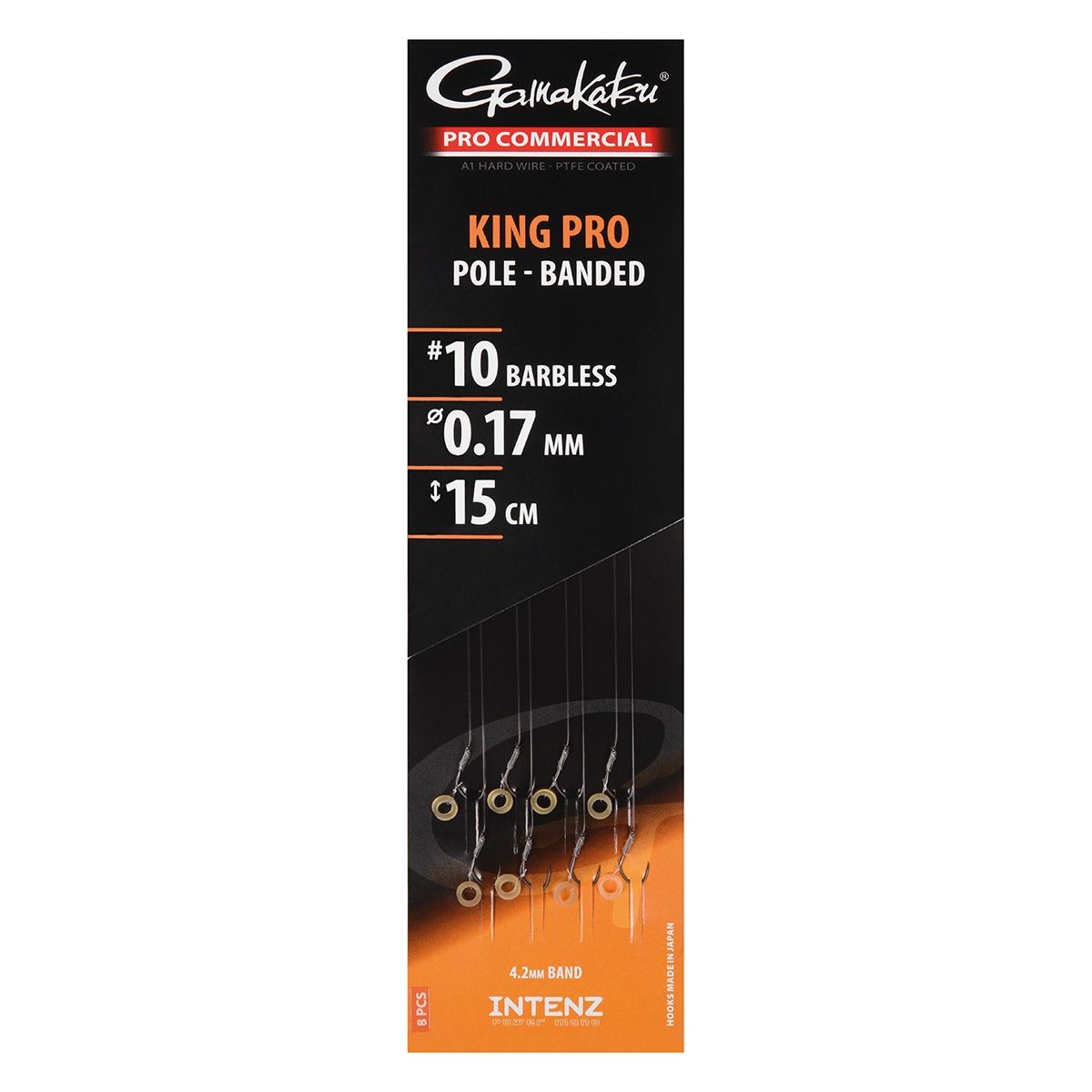 Gamakatsu Pro-C King Pro Eyed A1 Pole Banded Barbless 15cm 0.15mm Size 14