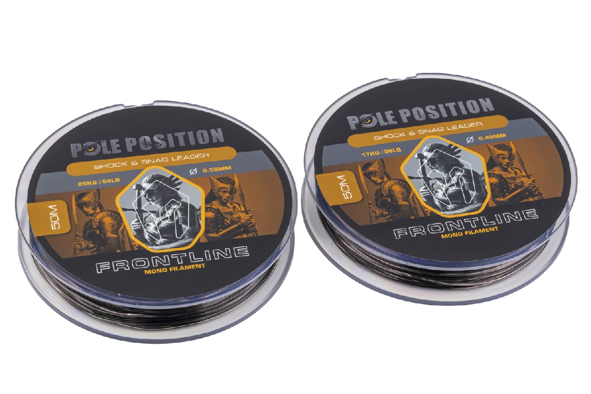 PolePosition Shock & Snag Leader Frontline Mono 36lb 0,49mm 50m