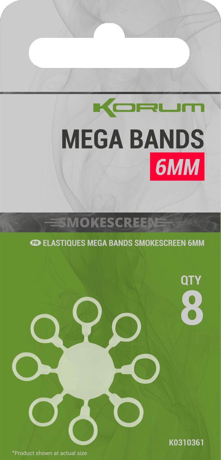Korum Smokescreen Mega Bands 6mm
