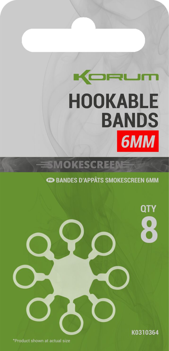 Korum Smokescreen Hookable Bands 6mm