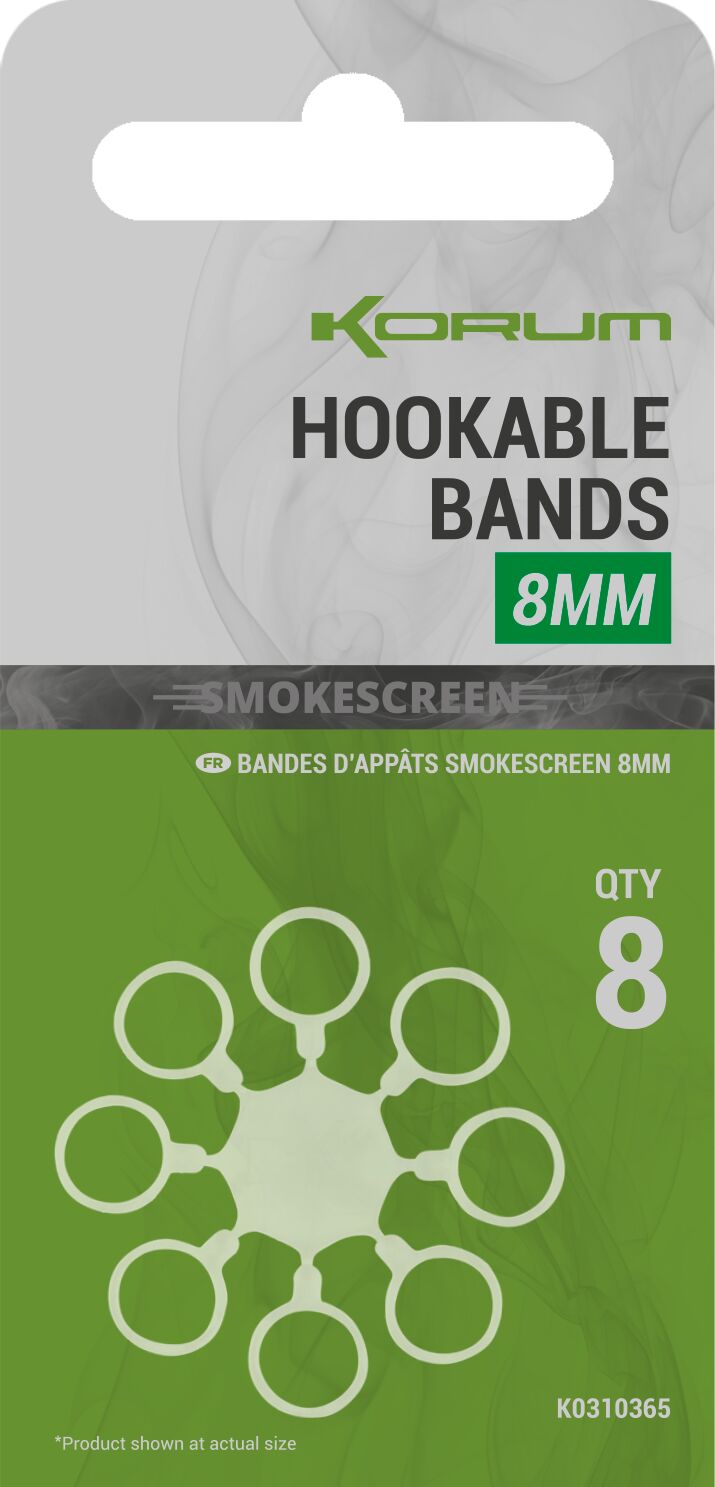 Korum Smokescreen Hookable Bands 8mm