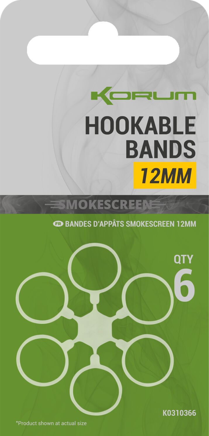 Korum Smokescreen Hookable Bands 12mm