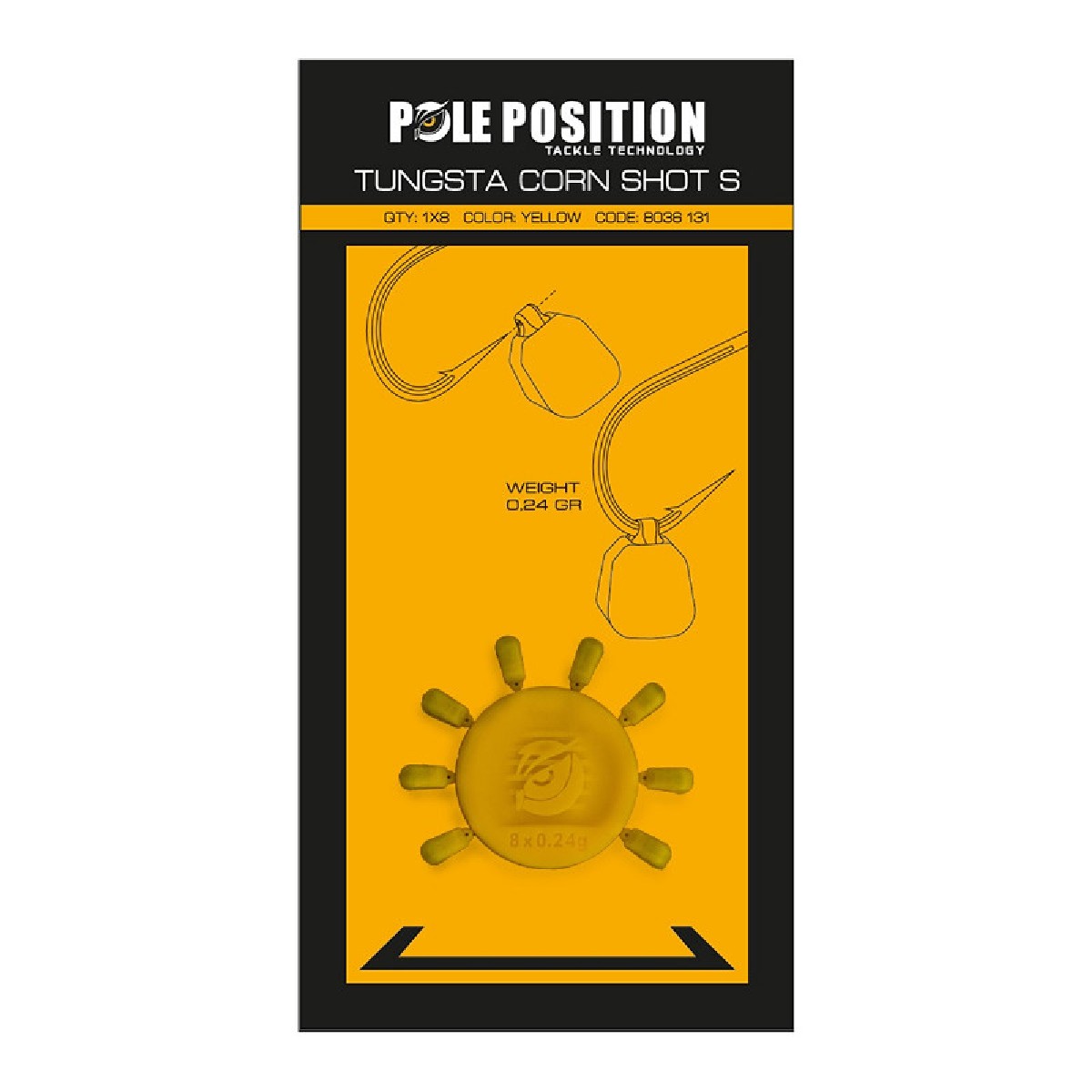 PolePosition Tungsta Corn Shot Medium 0,38 gr PolePosition Tungsta Corn Shot Medium 0,38 gr