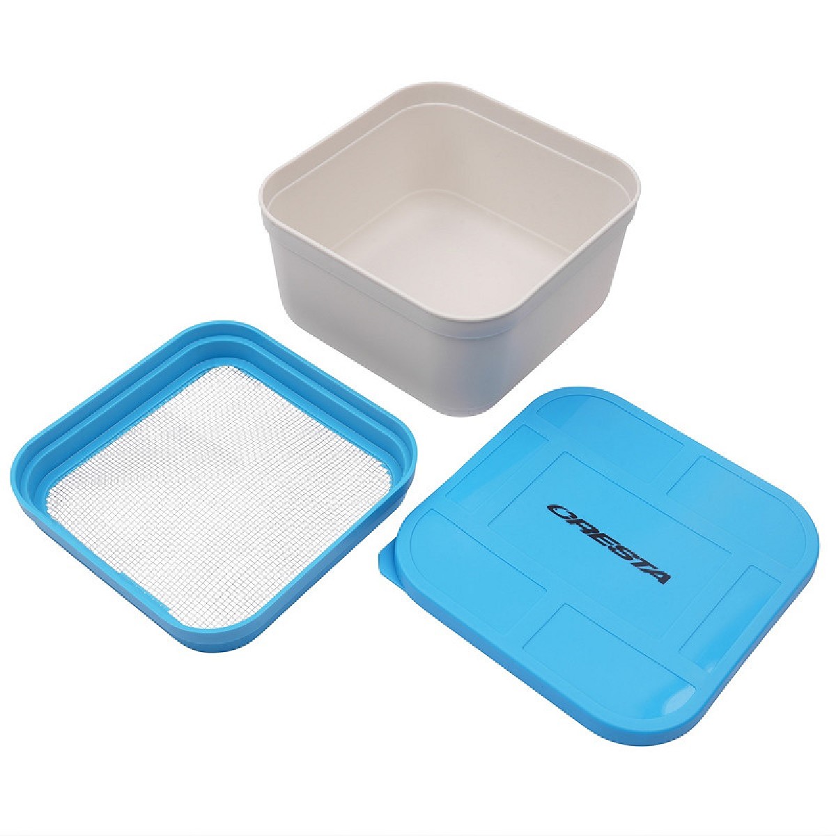 Cresta Bait Tube 1600ml Closed Lid + Metal Riddle