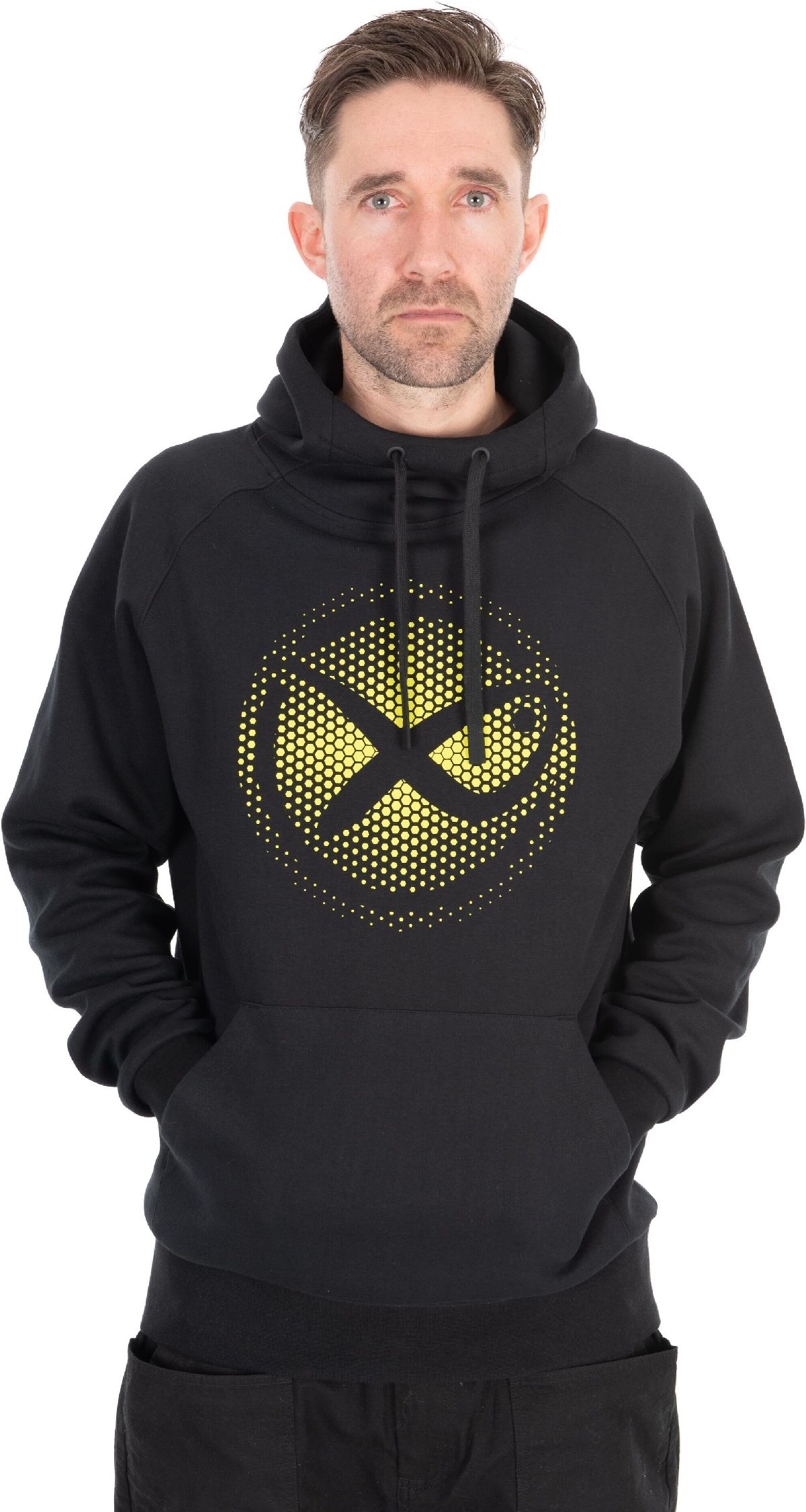Matrix Large Fade Logo Hoody Black & Lime X-Large