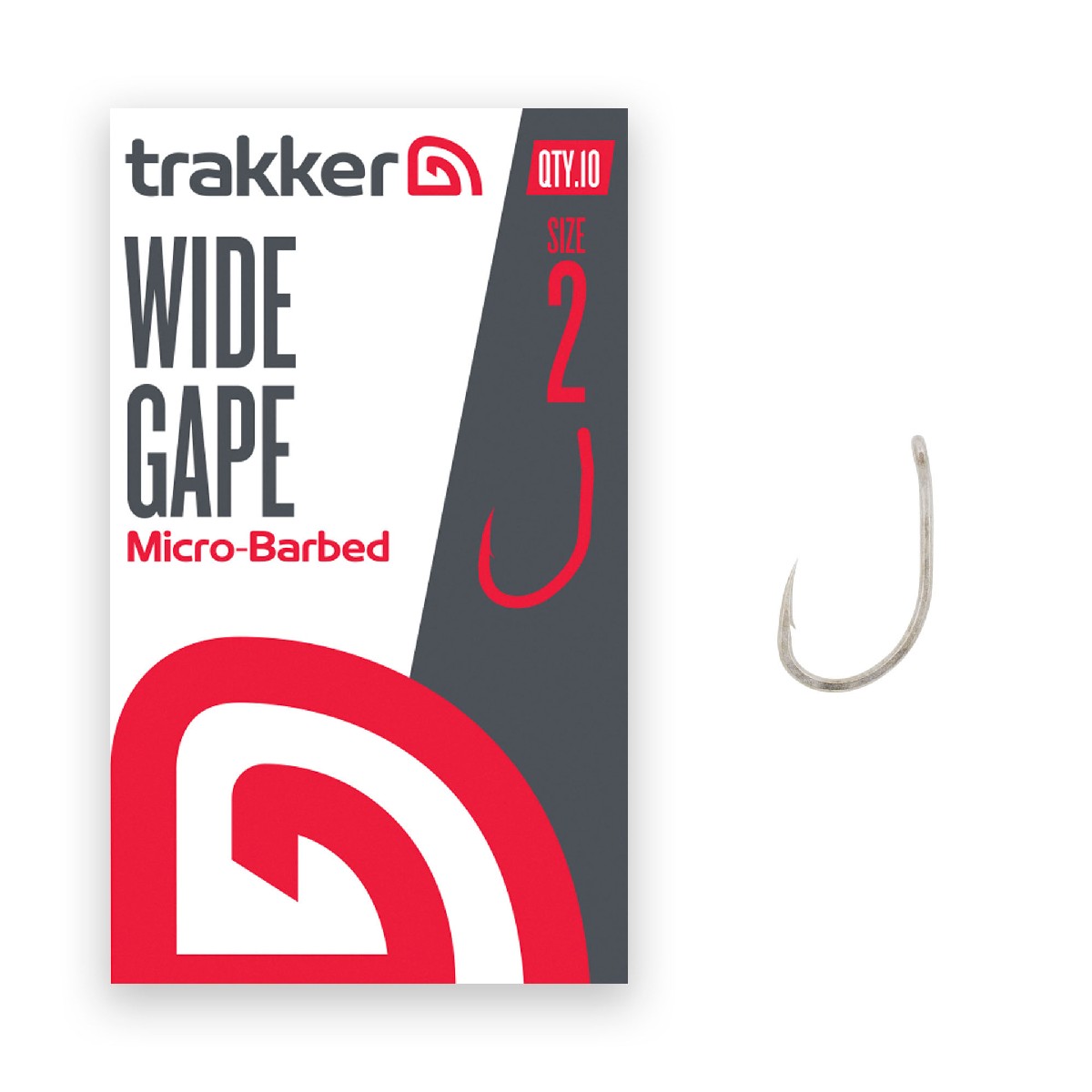 Trakker Wide Gape Hooks Micro Barbed Size 2 Trakker Wide Gape Hooks Micro Barbed Size 2
