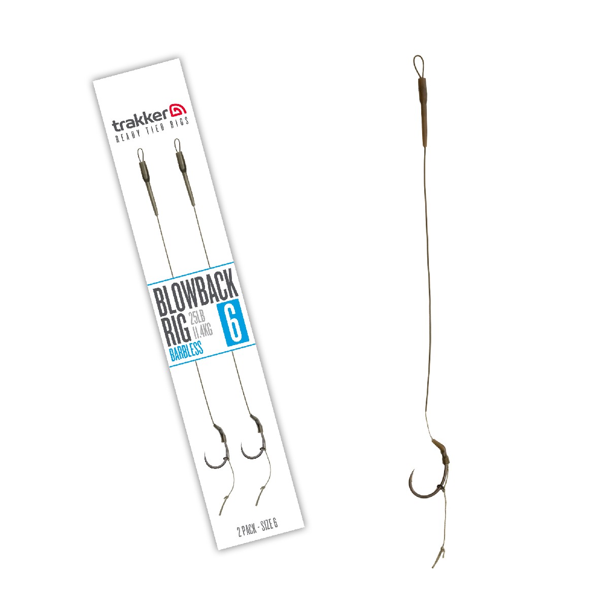 Trakker Blowback Rig Barbless Size 6 2pc. Trakker Blowback Rig Barbless Size 6 2pc.