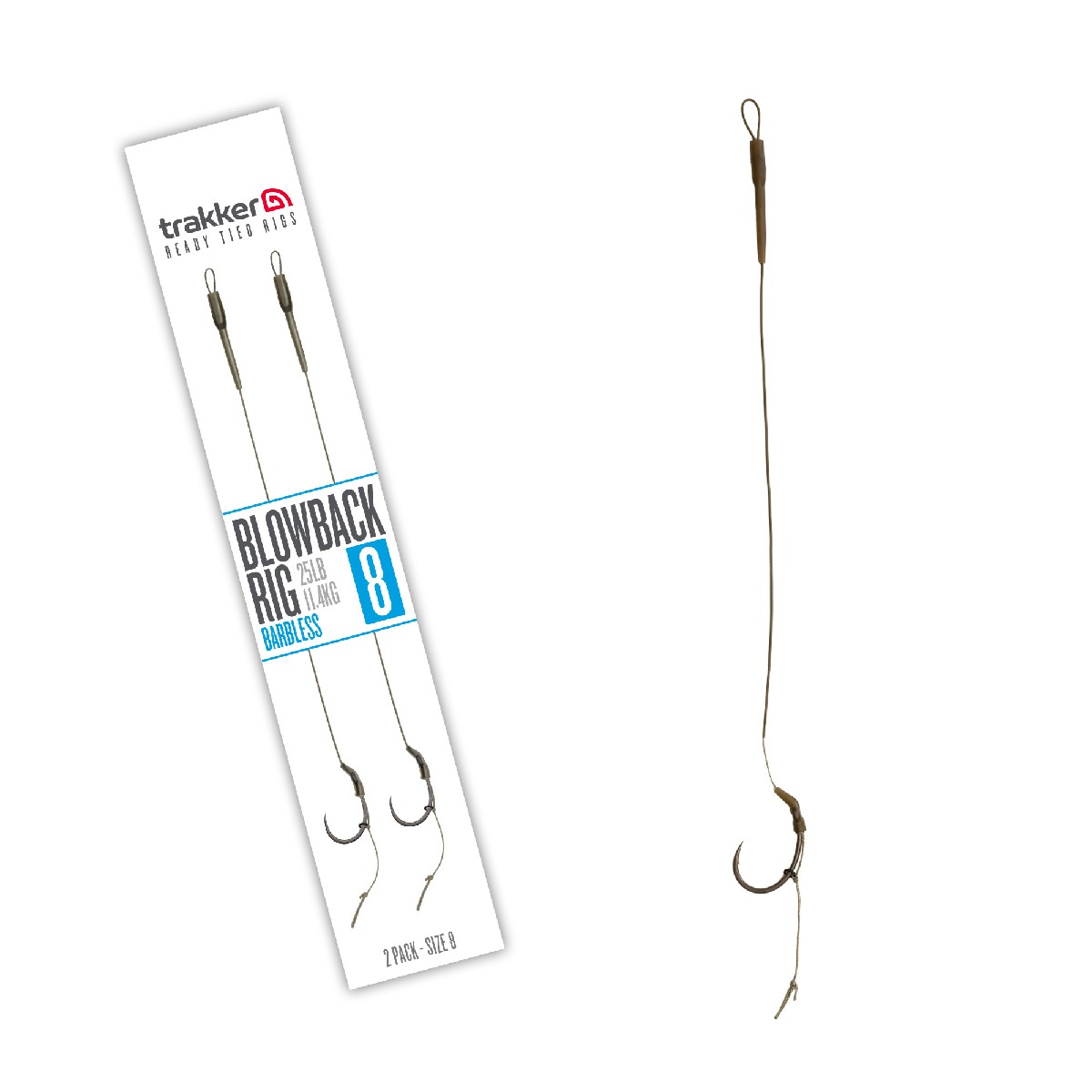 Trakker Blowback Rig Barbless Size 8 2pc. Trakker Blowback Rig Barbless Size 8 2pc.