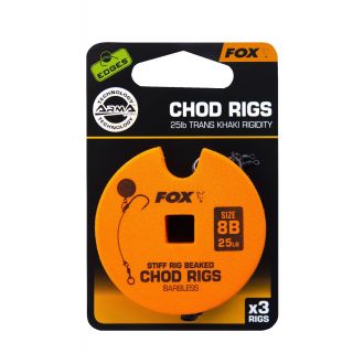 Fox Edge Armapoint Stiff Rig Beaked Chod Rigs Barbless 3St.