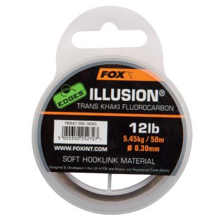 Fox Illusion Soft Hooklink Trans Khaki 16 lb/0.35mm 50m