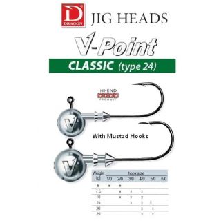Dragon V-Point Jigkopf 12/0 haak 3 pcs. 15 gr