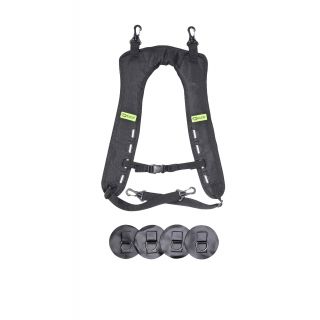 Floatplus Trageriemen mit 4 Klebepads mit D-Ring