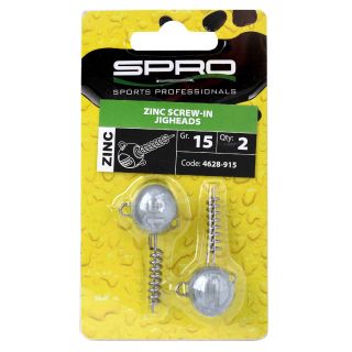 Spro Zinc Screw-In Jigheads 15 gr 2st.