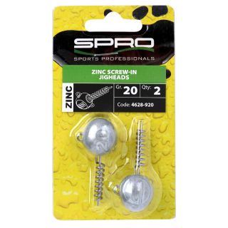 Spro Zinc Screw-In Jigheads 20 gr 2st.