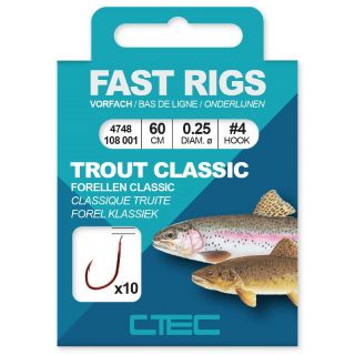 Spro C-Tec Fast Rigs Trout Classic 75cm Size 10 0,18mm