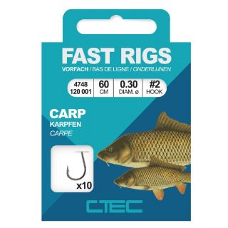 Spro C-Tec Fast Rigs Carp Gold 60cm Size 8 0,24mm