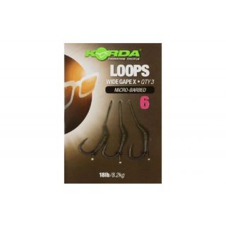 Korda Loop Rigs Df Wide Gape X Size 6