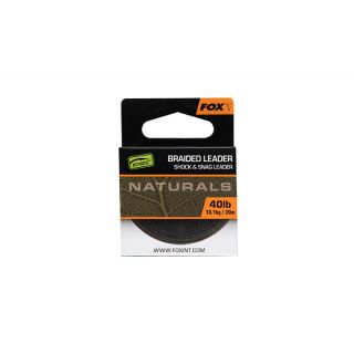 Fox Naturals Braided Leader 20m 40 lb 18.1kg