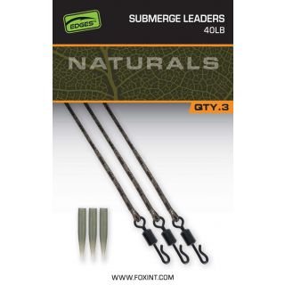 Fox Naturals Submerged Leaders 40 lb 18.1kg 3st.