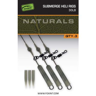 Fox Naturals Submerged Heli Rigs 30 lb 13.6kg 3st.