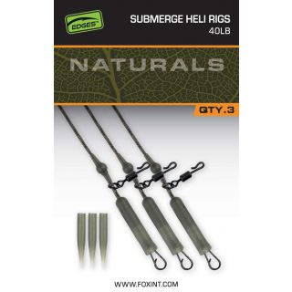 Fox Naturals Submerged Heli Rigs 40 lb 18.1kg 3st.
