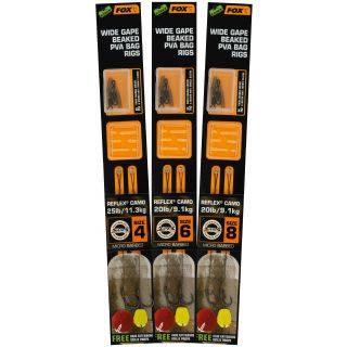 Fox Edges Wide Gape Beaked Pva Ready Rigs Size 4 25Lb