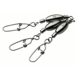 Kinetic Weighted Swivel With Dual Snap Black 7 gr 3pc.