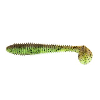 Keitech FAT Swing Impact 3,8 inch 9,5cm 6St. Green Pumpkin / Chartreuse