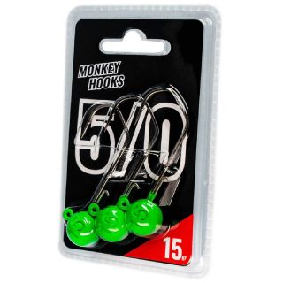 Monkey Lures Monkey Hooks Green 3st. 5/0 18 gr