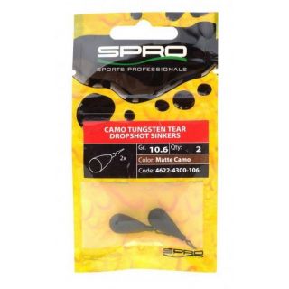 Spro Tungsten Tear Dropshot Sinkers Matt 5,3 gr 2st.