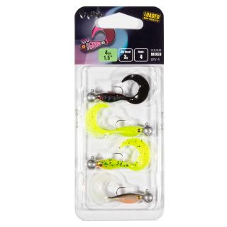 Fox Rage Micro Grub Tail UV Colours 4cm Loaded 3gr. 4st.