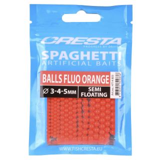 Cresta Spaghetti Balls 15St. Fluo Orange