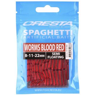 Cresta Spaghetti Worms 15St. Blood Red