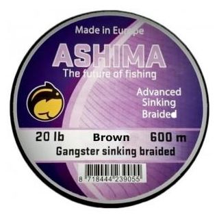 Ashima Gangster 8 Braid Sinking Brown 600 m 20 lbs