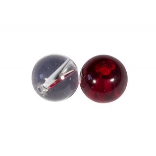 Fox Rage Strike Point 6mm Clear And Red Glass Beads 10st.