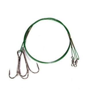 Mivardi Predator Wire Leaders 12 kg / 45cm Inc. Swivel + Treble Hook
