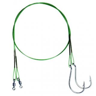 Mivardi Predator Wire Leaders 12 kg / 45cm Inc. Swivel + Single Hook