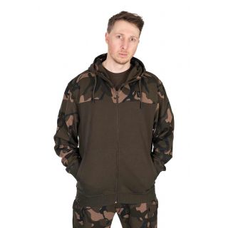 Fox LW Khaki / Camo Split Zip Hoody Small